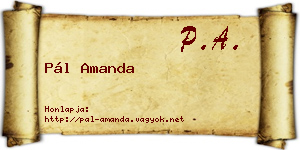 Pál Amanda névjegykártya